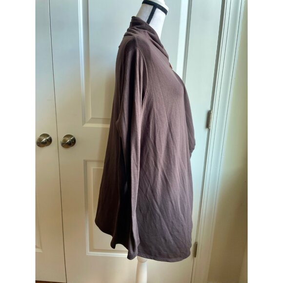 Bobeau Taupe/Brown Draped Cardigan Jacket - Size M - Picture 2 of 7